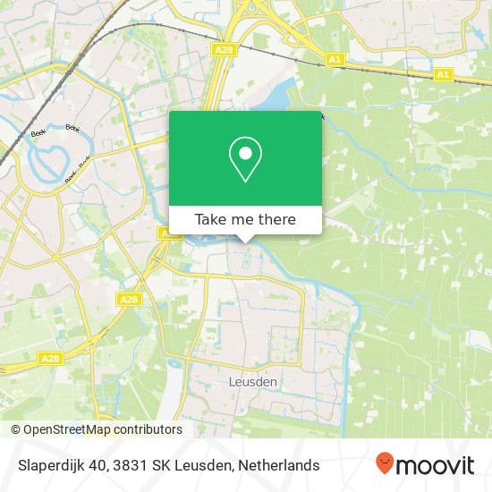 Slaperdijk 40, 3831 SK Leusden map