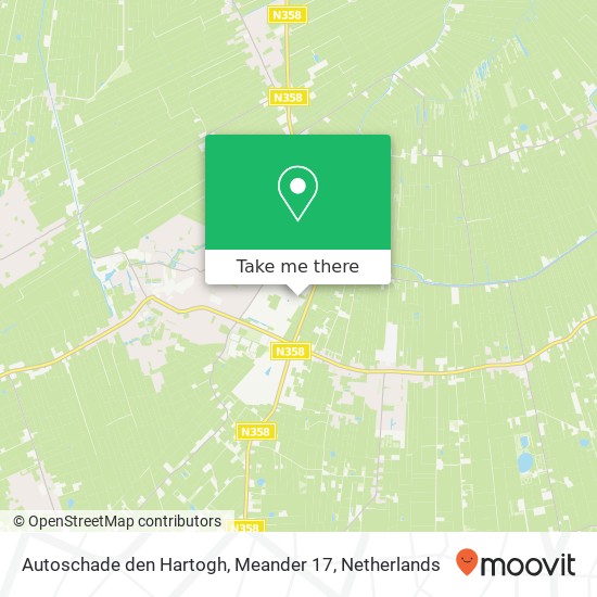 Autoschade den Hartogh, Meander 17 map