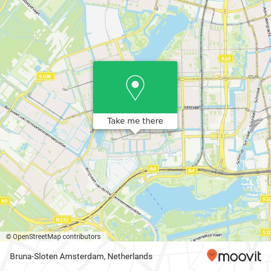 Bruna-Sloten Amsterdam map