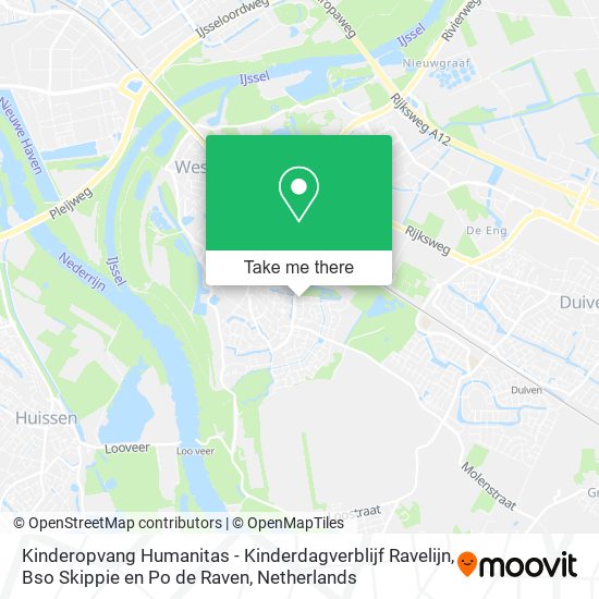 Kinderopvang Humanitas - Kinderdagverblijf Ravelijn, Bso Skippie en Po de Raven map