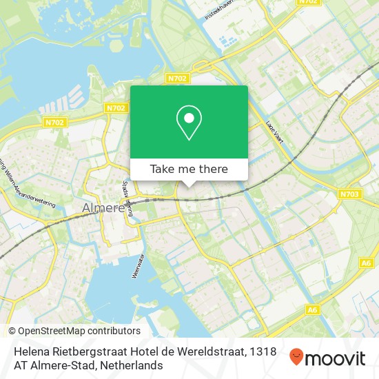 Helena Rietbergstraat Hotel de Wereldstraat, 1318 AT Almere-Stad Karte