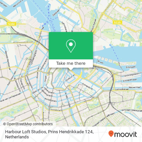 Harbour Loft Studios, Prins Hendrikkade 124 Karte