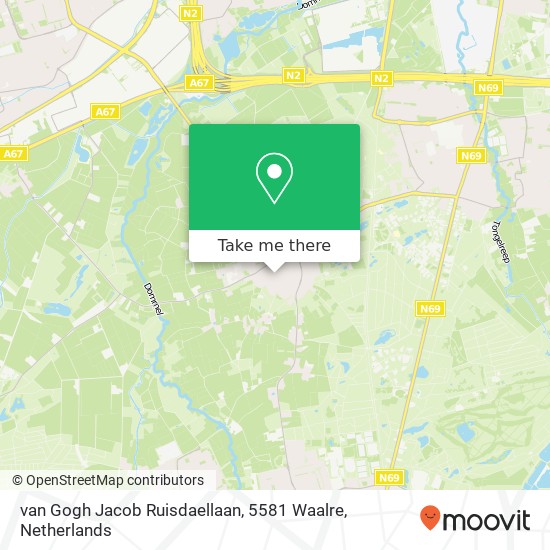 van Gogh Jacob Ruisdaellaan, 5581 Waalre map