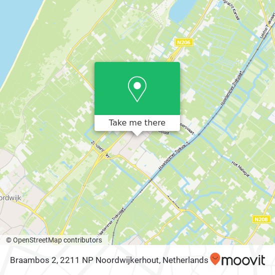 Braambos 2, 2211 NP Noordwijkerhout map