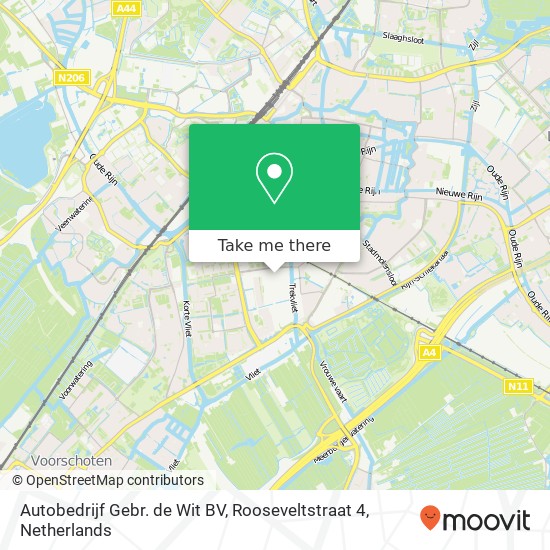 Autobedrijf Gebr. de Wit BV, Rooseveltstraat 4 Karte