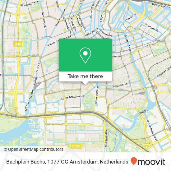 Bachplein Bachs, 1077 GG Amsterdam map