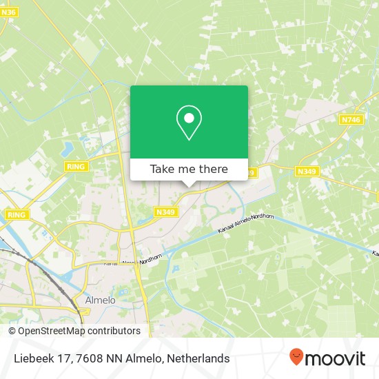 Liebeek 17, 7608 NN Almelo map