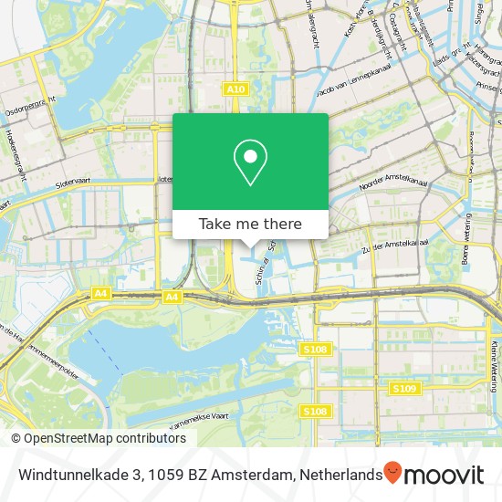 Windtunnelkade 3, 1059 BZ Amsterdam map