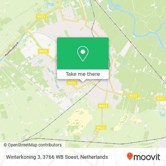 Winterkoning 3, 3766 WB Soest map