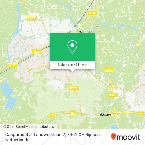 Casparus B.J. Landweerlaan 2, 7461 XP Rijssen map