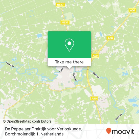 De Peppelaer Praktijk voor Verloskunde, Borchmolendijk 1 map