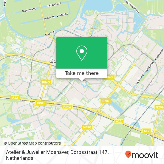 Atelier & Juwelier Moshaver, Dorpsstraat 147 Karte