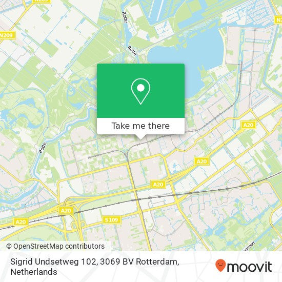 Sigrid Undsetweg 102, 3069 BV Rotterdam map