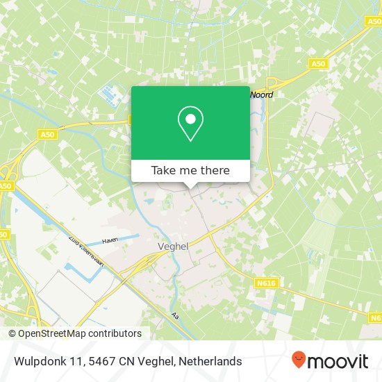 Wulpdonk 11, 5467 CN Veghel Karte