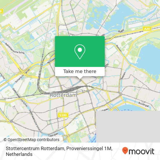 Stottercentrum Rotterdam, Provenierssingel 1M map