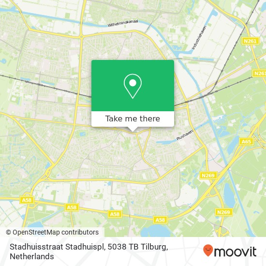 Stadhuisstraat Stadhuispl, 5038 TB Tilburg map