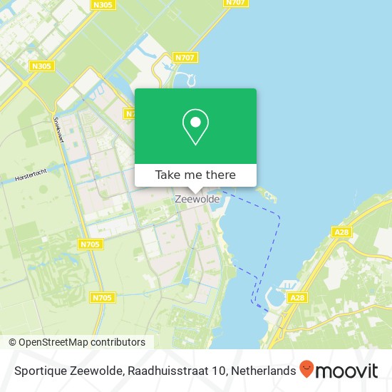 Sportique Zeewolde, Raadhuisstraat 10 map