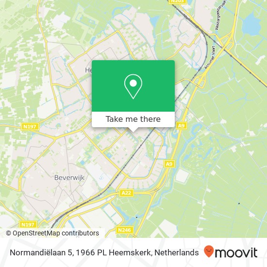 Normandiëlaan 5, 1966 PL Heemskerk map
