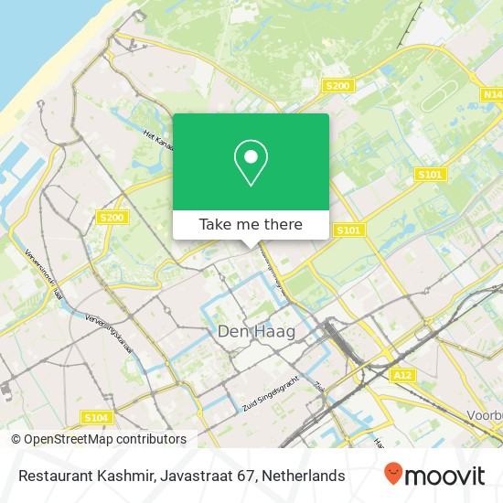 Restaurant Kashmir, Javastraat 67 map