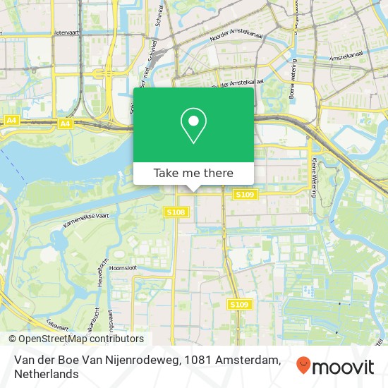 Van der Boe Van Nijenrodeweg, 1081 Amsterdam Karte