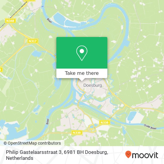 Philip Gastelaarsstraat 3, 6981 BH Doesburg Karte