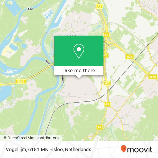 Vogellijm, 6181 MK Elsloo map