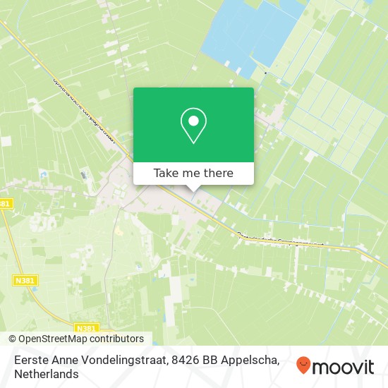 Eerste Anne Vondelingstraat, 8426 BB Appelscha map