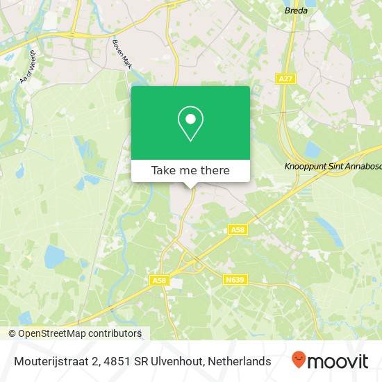 Mouterijstraat 2, 4851 SR Ulvenhout map