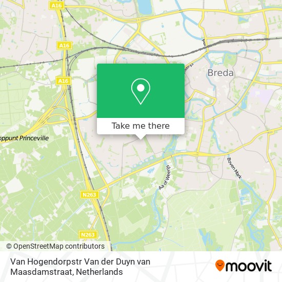 Van Hogendorpstr Van der Duyn van Maasdamstraat map