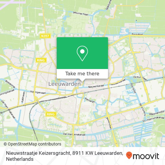 Nieuwstraatje Keizersgracht, 8911 KW Leeuwarden map