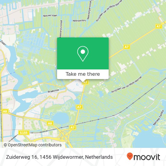 Zuiderweg 16, 1456 Wijdewormer map