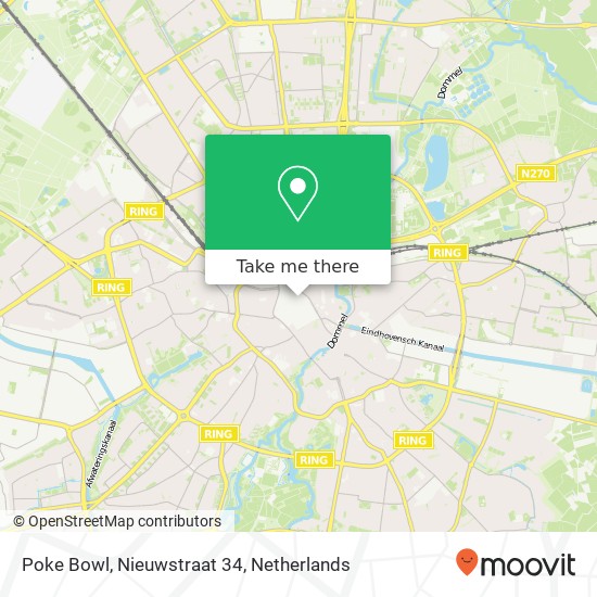 Poke Bowl, Nieuwstraat 34 map