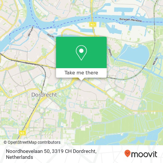 Noordhoevelaan 50, 3319 CH Dordrecht Karte