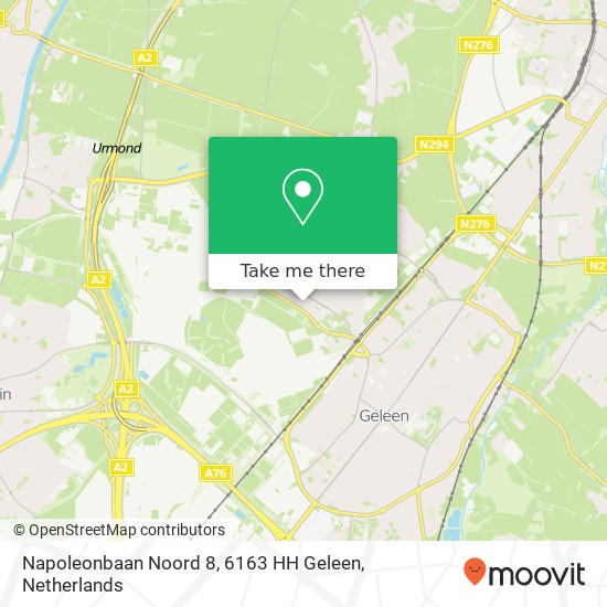 Napoleonbaan Noord 8, 6163 HH Geleen map