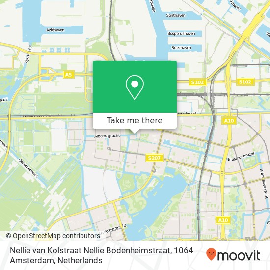 Nellie van Kolstraat Nellie Bodenheimstraat, 1064 Amsterdam map