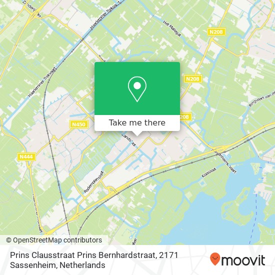 Prins Clausstraat Prins Bernhardstraat, 2171 Sassenheim Karte