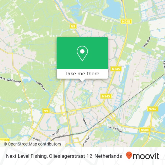 Next Level Fishing, Olieslagerstraat 12 Karte