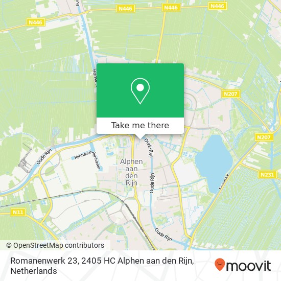 Romanenwerk 23, 2405 HC Alphen aan den Rijn map