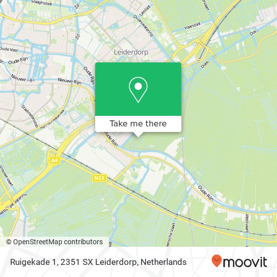 Ruigekade 1, 2351 SX Leiderdorp map