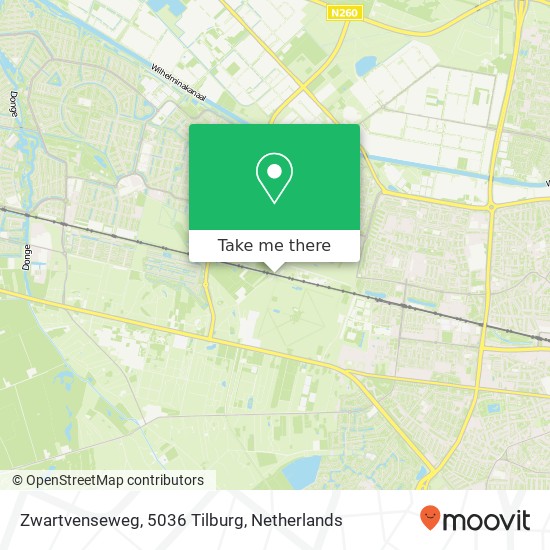 Zwartvenseweg, 5036 Tilburg Karte