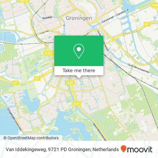 Van Iddekingeweg, 9721 PD Groningen Karte