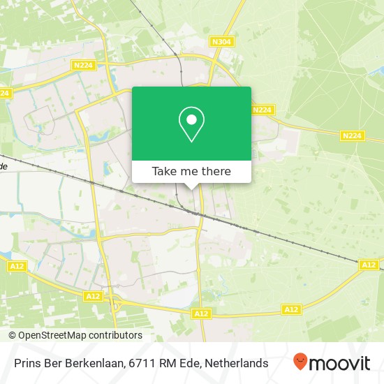 Prins Ber Berkenlaan, 6711 RM Ede map