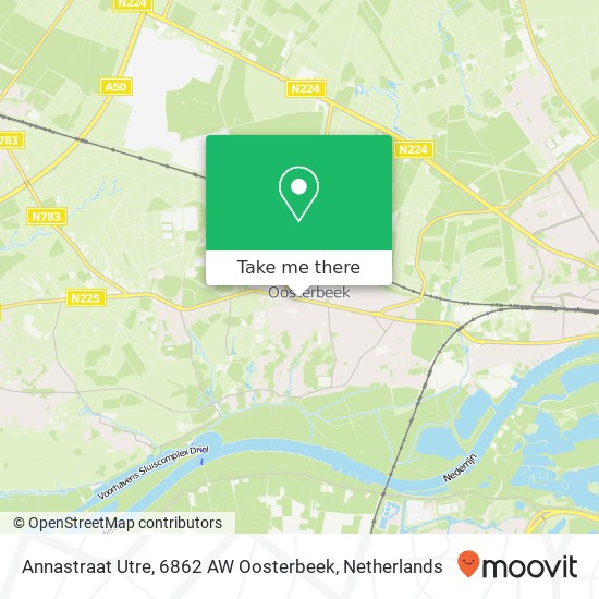 Annastraat Utre, 6862 AW Oosterbeek Karte