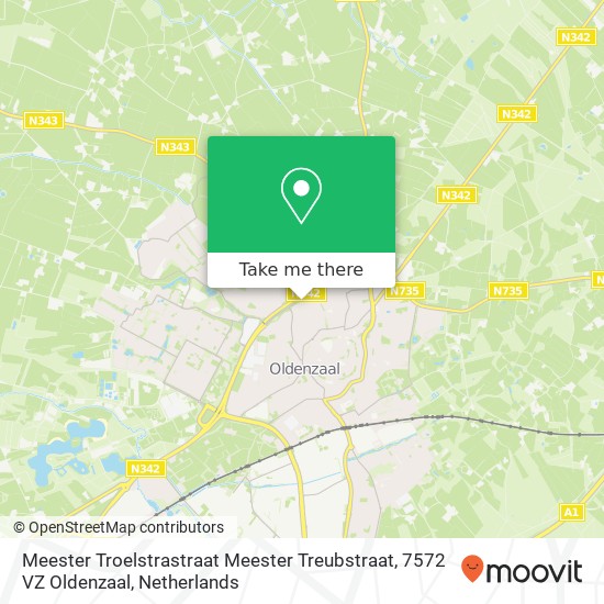 Meester Troelstrastraat Meester Treubstraat, 7572 VZ Oldenzaal map