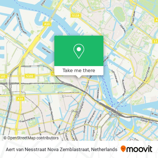 Aert van Nesstraat Nova Zemblastraat map