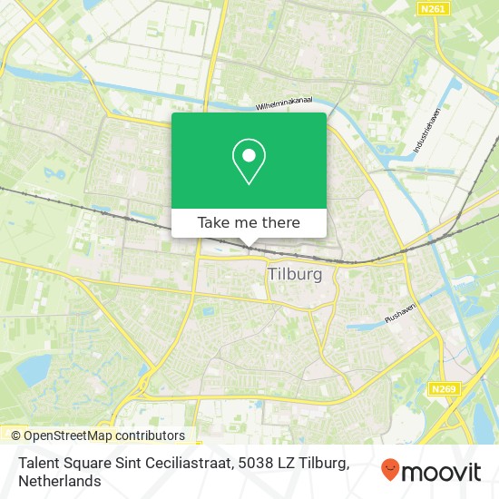 Talent Square Sint Ceciliastraat, 5038 LZ Tilburg Karte