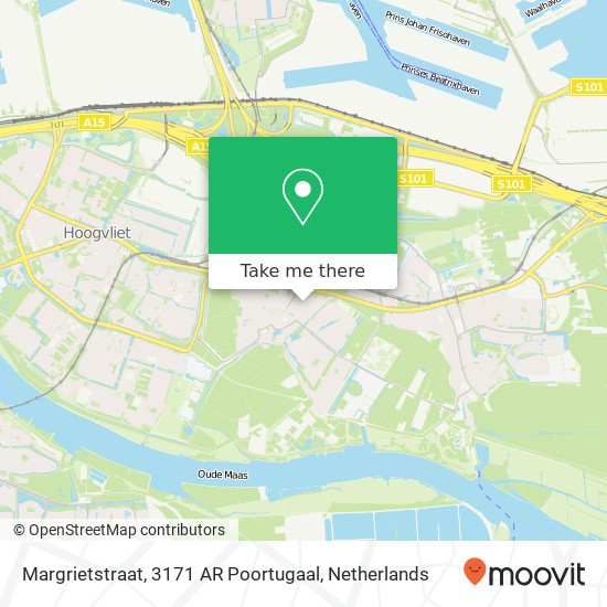 Margrietstraat, 3171 AR Poortugaal Karte