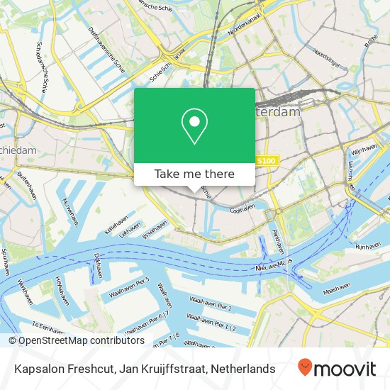 Kapsalon Freshcut, Jan Kruijffstraat Karte