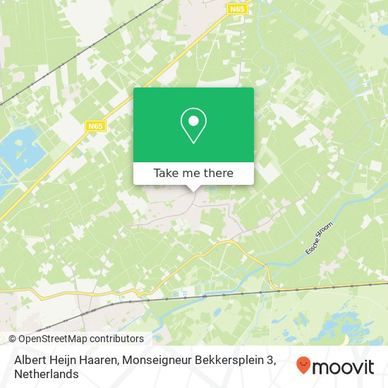 Albert Heijn Haaren, Monseigneur Bekkersplein 3 map