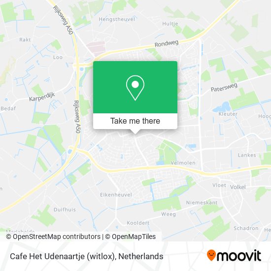 Cafe Het Udenaartje (witlox) map